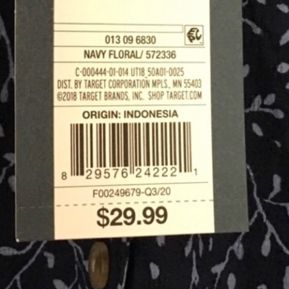 Women's Leaf Print Balloon Ruffle Dress NWT - Picture 2 of 5